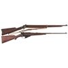 Image 1 : Collector's Lot of Two Winchester Rifles -A) U.S. Marked Winchester Model 1885 Low Wall Winder Muske