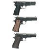 Image 2 : Three Semi-Automatic Pistols -A) Argentine Production High Power Pistol with Holster