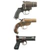 Image 2 : Two Flare Pistols and One Air Pistol -A) British Number 3 Mark II Flare Pistol