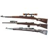 Image 2 : Three World War II Model 98 Bolt Action Long Guns -A) Mauser Model 98 Rifle with Scope