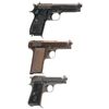Image 2 : Three Beretta Semi-Automatic Pistols -A) Beretta Model 1951 Pistol with Three Extra Magazines