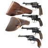 Image 1 : Four Military Revolvers -A) Rast & Gasser Model 1898 Double Action Revolver with Holster