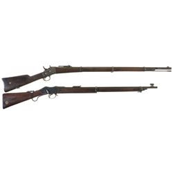 Two Single Shot Rifles -A) Danish Remington Model 1867 Rolling Block Rifle