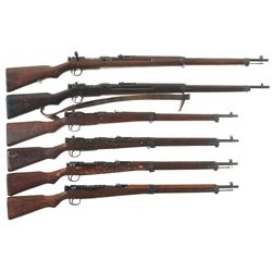Six Japanese Bolt Action Rifles -A) Nagoya Type 38 Rifle