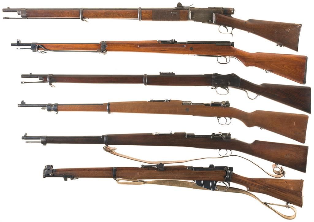 Collector's Lot of Six European Military Rifles -A) Swiss Rychner ...