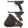 Image 1 : Two Japanese Semi-Automatic Pistols -A) Japanese Type 14 Pistol with Holster