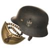 Image 1 : World War II Nazi Style Helmet and Gorget