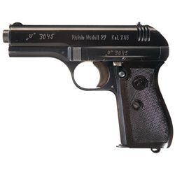 Unique CZ Model 27 Semi-Automatic Test Pistol