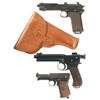 Image 1 : Three European Semi-Automatic Pistols -A) Steyr Model 1911 Pistol with Holster