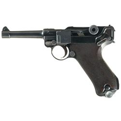 Erfurt 1920/1918 Double Date Rework Luger Semi-Automatic Pistol