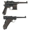 Image 2 : Two European Semi-Automatic Pistols -A) Mauser Bolo Broomhandle Pistol