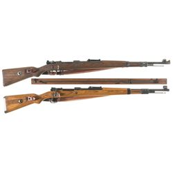 Two Model 98k Bolt Action Rifles -A) Erma "ax/1940" Code K98 Rifle with Single Shot 22 Caliber Erma 