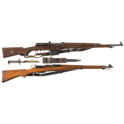 Two European Military Rifles -A) Swedish AG-42B Ljungman Semi-Automatic Rifle with Bayonet