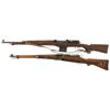 Image 2 : Two European Military Rifles -A) Swedish AG-42B Ljungman Semi-Automatic Rifle with Bayonet