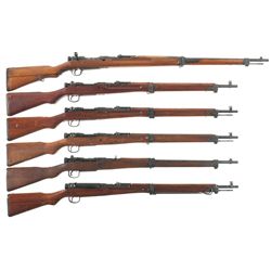 Six Japanese Military Bolt Action Rifles -A) Kokura Type 38 Rifle