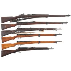 Six Japanese Bolt Action Military Rifles -A) Italian Contract Type I Rifle