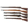 Image 2 : Collector's Lot of Five European Military Bolt Action Long Guns -A) School Use Nagoya Type 38 Rifle
