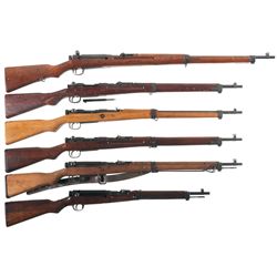 Collector's Lot Six World War II Japanese Bolt Action Military Long Arms -A) Kokura Type 38 Rifle