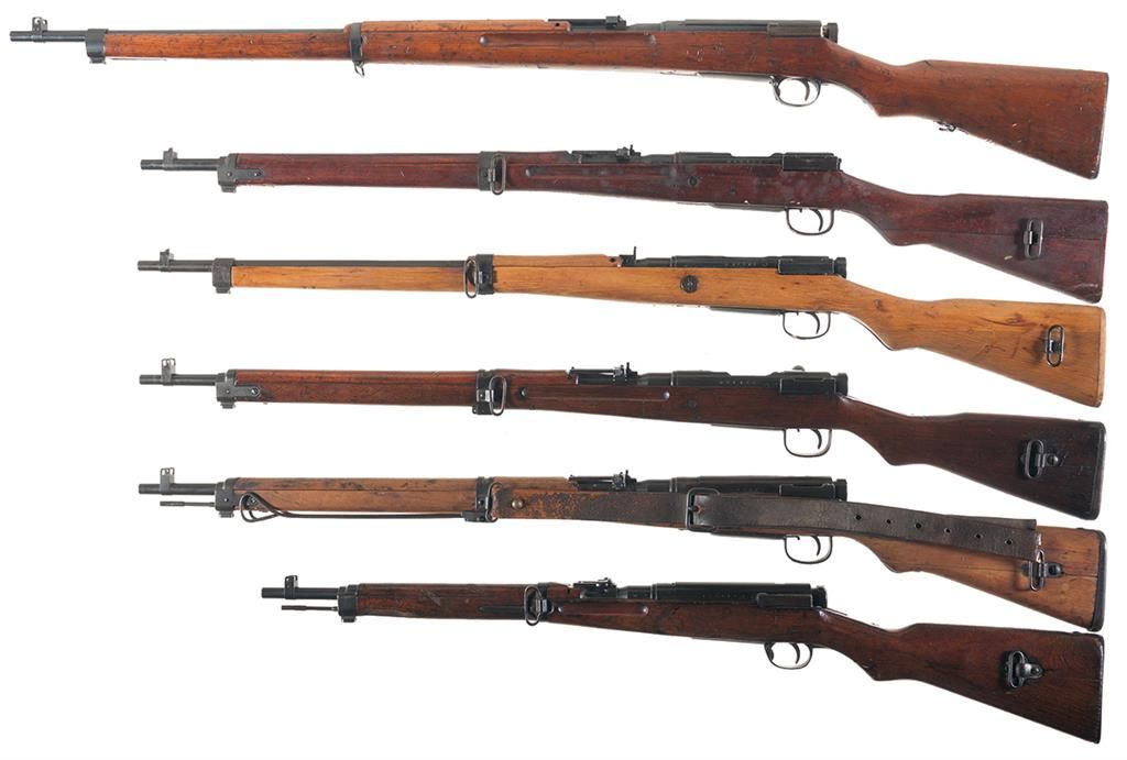 Collector's Lot Six World War II Japanese Bolt Action Military Long