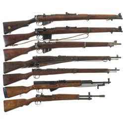 Seven Military Rifles -A) BSA Number I Mark III* Bolt Action Rifle