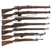Image 1 : Seven Military Rifles -A) BSA Number I Mark III* Bolt Action Rifle