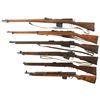 Image 2 : Six Military Rifles -A) Schmidt Rubin Model 1889/96 Straight Pull Bolt Action Rifle
