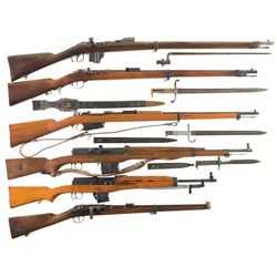 Six Military Long Guns -A) Beaumont/Vitali Model 1871 Rifle with Bayonet