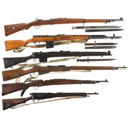Six Military Long Guns -A) CZ 98/ 29 Persian Contract Bolt Action Rifle with Bayonet