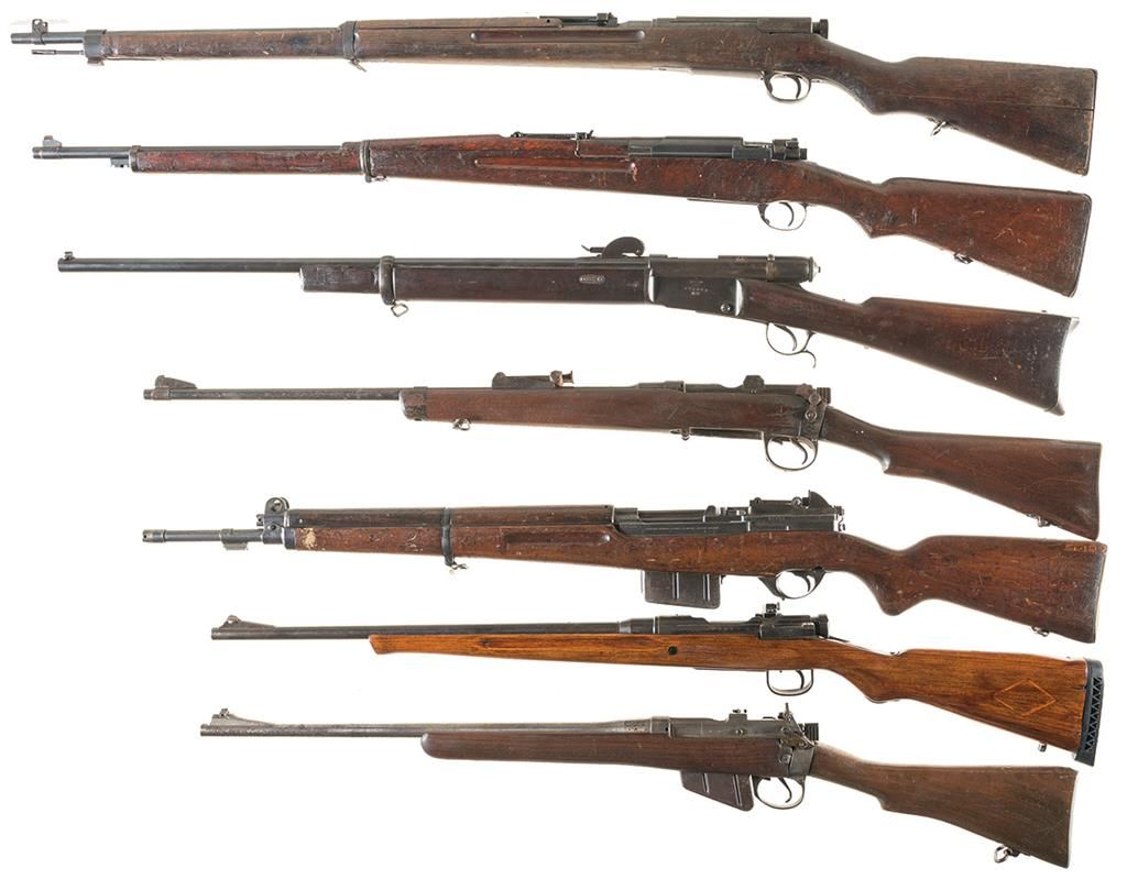 Seven Military Rifles -A) Japanese Kokura Type 99 Series 22 Bolt Action ...