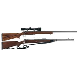 Two Bolt Action Rifles -A) Ruger M77 Rifle with Scope