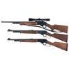 Image 2 : Three Marlin Lever Action Long Guns -A) Marlin Model 444SS Rifle with Scope