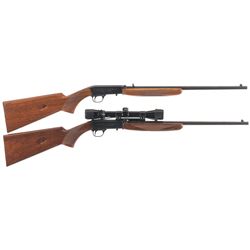 Two Belgian Browning .22 Caliber Semi-Automatic Rifles -A) Browning Grade I .22 Caliber Rifle