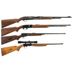 Four Sporting Rifles -A) Remington Model 141 Slide Action Rifle