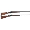 Image 1 : Two Single Shot Rifles -A) Browning Model 1885 High Wall Rifle