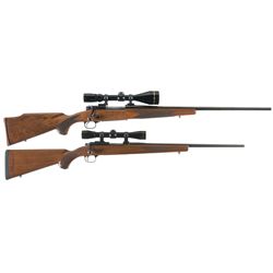 Two Scoped Bolt Action Rifles -A) Winchester Model 70 XTR Sporter Rifle