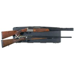 Two Shotguns -A) Baserri Mari HR Model Over/Under Shotgun with Case