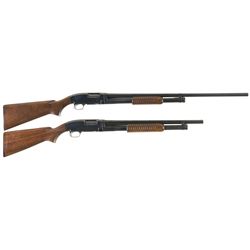 Two Winchester Model 12 Slide Action Shotguns -A) Winchester 16 Gauge Model 12 Shotgun