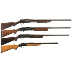 Four Long Guns -A) Stevens Ranger Model 30 Slide Action Shotgun