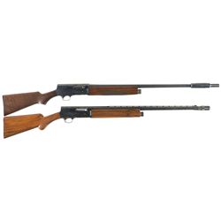 Two Semi-Automatic Shotguns -A) U.S. Marked Remington Model 11 with Cutts Compensator
