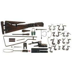 Belgian Double Barrel Shotgun Receiver with Shotgun Accessories