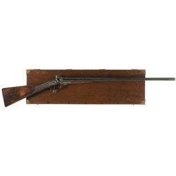 Cased 10 Gauge W. Wellington (W. W. Greener) Side by Side Underlever Back Action Hammer Shotgun with