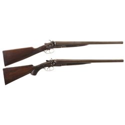 Documented Two 10 Gauge Double Barrel Hammer Shotguns From the Estate of U.S. Prohibition Agent Jame