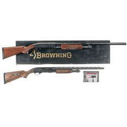 Two Slide Action Shotguns -A) Browning BPS Field Grade Shotgun with Box