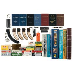 Grouping of Books, Magazines and Ammunition