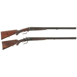 Collector's Lot of Two German Drillings -A) Imman Meffert Hammerless Drilling