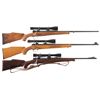 Image 1 : Three Bolt Action Rifles with Scopes -A) Custom Fabrica de Armas Mauser Rifle