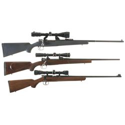 Three Bolt Action Rifles with Scopes -A) Carl Gustaf Model 1938 Short Rifle