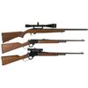 Image 1 : Three Long Guns -A) Ruger Model 10/22 Semi-Automatic Carbine with Clark Custom Barrel and Leupold Sc