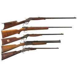 Five Long Guns -A) J. Stevens Model 44 Rifle