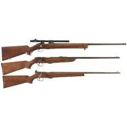 Three Bolt Action Rifles -A) Winchester Model 75 Target Rifle with Scope